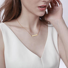 Load image into Gallery viewer, Engraving Personalized Bar Necklaces Centered
