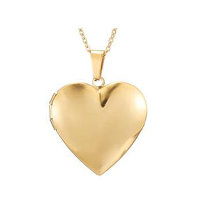 Custom photo Text heart shaped necklace Gold