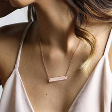 Load image into Gallery viewer, Customized Nameplate Necklace Rose Gold
