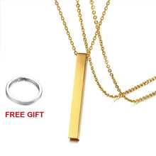 Load image into Gallery viewer, Pendant Name Custom Necklace Gold
