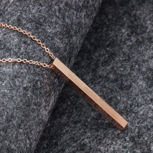 Personalized Stainless Steel Necklace Rose Gold