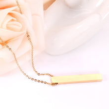 Load image into Gallery viewer, Vertical Bar Necklace Stainless Gold
