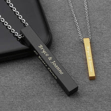 Load image into Gallery viewer, Long Bar Vertical Necklace Gold
