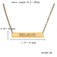 Load image into Gallery viewer, Personalized Bar Pendant Necklace Sivler
