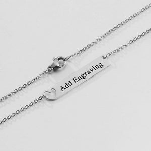 Personalized Nameplate Necklace With Heart
