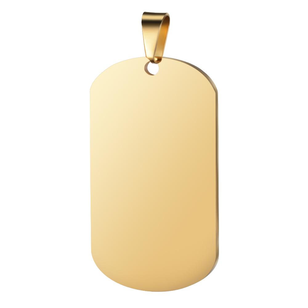 Stainless Steel Custom Text Necklace Golden