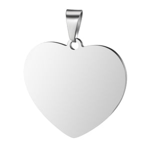 Heart Custom Photo Necklace Silver