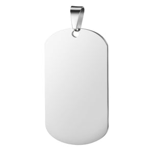 Stainless Steel Custom Photo Necklace Silver
