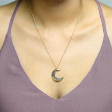 Load image into Gallery viewer, Celestial Crystal Moon Necklace
