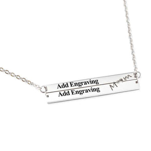 Personalized Stainless Steel Nameplate Bar Necklace