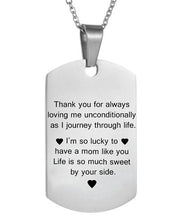 Load image into Gallery viewer, Customized Photo Text Tag Necklace Silver
