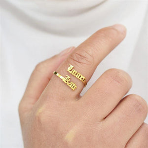 Personalized Double Twist Ring