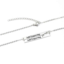 Load image into Gallery viewer, Personalized Stainless Steel Nameplate Bar Necklace
