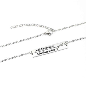 Personalized Stainless Steel Nameplate Bar Necklace