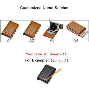 Custom Name Card Holder Anti RFID Twinwallet