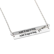 Load image into Gallery viewer, Personalized Stainless Steel Nameplate Bar Necklace
