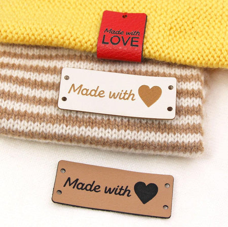 Handmade With Love Tags For Clothing Knitting Hats Sewing Accessories DIY