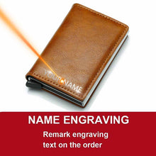 Load image into Gallery viewer, Custom Name Card Holder Anti RFID Slimwallet
