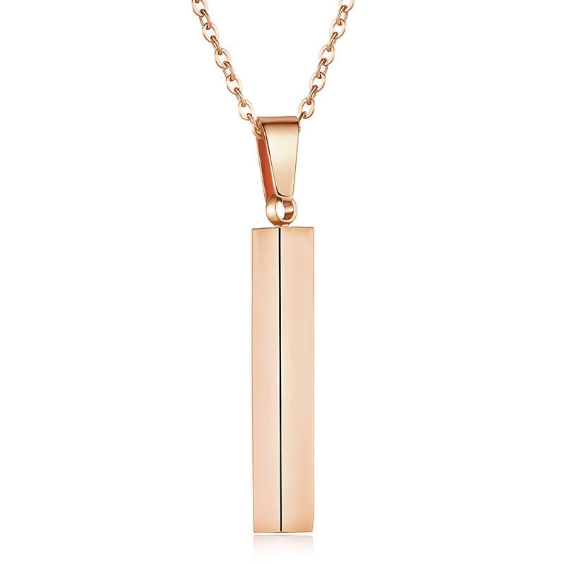 Personalized Date Necklaces Rose Gold