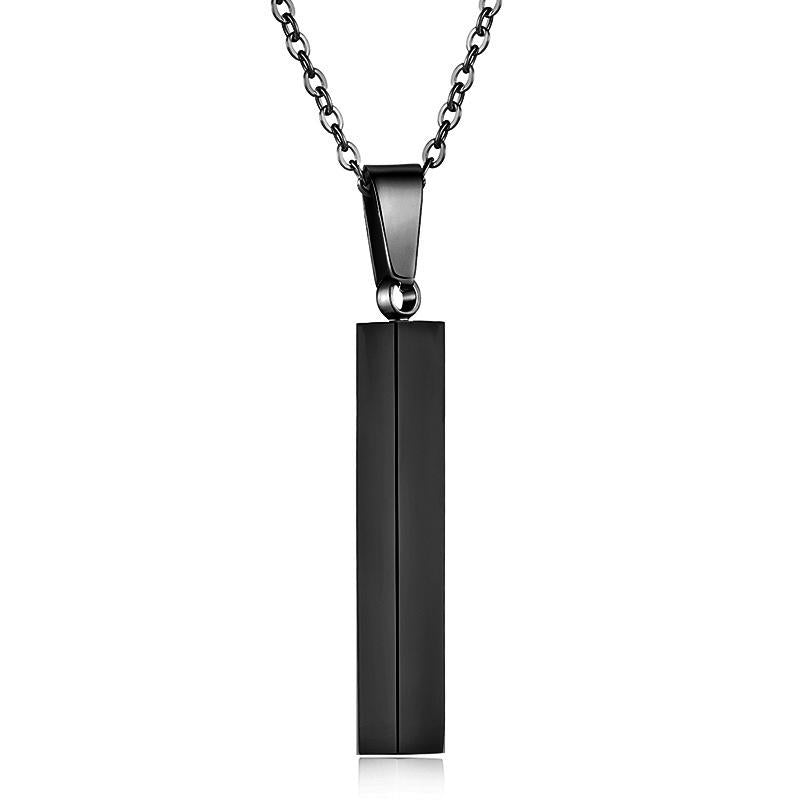 Personalized Date Necklaces Black