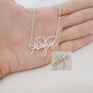 Custom Cursive Necklace Gold-Color