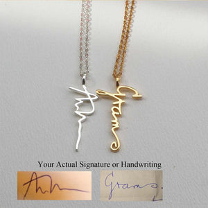 Custom Cursive Necklace Platinum-Plated