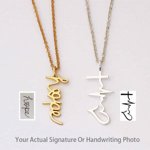 Custom Cursive Necklace Platinum-Plated