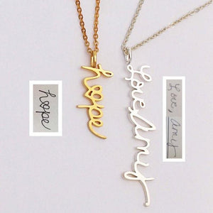 Custom Cursive Necklace Gold-Color