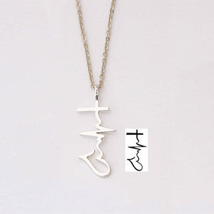 Custom Cursive Necklace Platinum-Plated