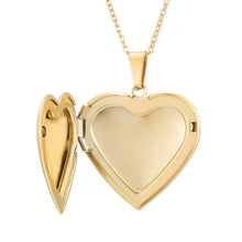 Load image into Gallery viewer, Custom photo Text heart shaped necklace Gold
