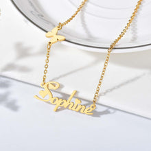 Load image into Gallery viewer, Custom For Letter Butterfly Necklace
