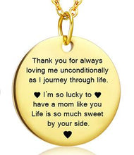 Load image into Gallery viewer, Circle Custom Text Necklace Golden
