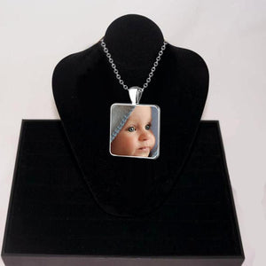 Custom Photo Square Pendant Necklace