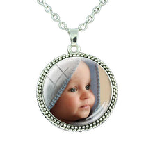 Load image into Gallery viewer, Photo Or Text Picture Custom Glass Dome Pendant Necklace
