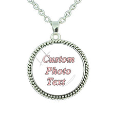 Load image into Gallery viewer, Photo Or Text Picture Custom Glass Dome Pendant Necklace
