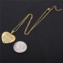 Load image into Gallery viewer, Customized Photo Text Heart Necklace Gold
