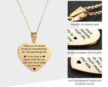 Load image into Gallery viewer, Customized Photo Text Heart Necklace Gold
