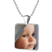 Load image into Gallery viewer, Custom Photo Square Pendant Necklace
