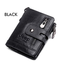 Load image into Gallery viewer, Customized Name Engraving Genuine Leather Bifold Wallet
