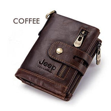 Load image into Gallery viewer, Customized Name Engraving Genuine Leather Bifold Wallet
