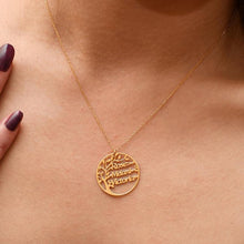 Load image into Gallery viewer, Tree Of Life Custom Name Necklace Gold
