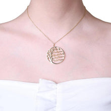 Load image into Gallery viewer, Tree Of Life Custom Name Necklace Gold
