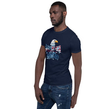 Load image into Gallery viewer, Men&#39;s Short Sleeve T-Shirt 3D Printed  Independence Eagle Cool Vintage Motorcycle Graphic Sleeve Tee
