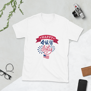 Unisex Short-Sleeve 4th Of July Happy Independence Day United State of America Graphics Pattern Letter Tee 2020