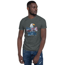 Load image into Gallery viewer, Men&#39;s Short Sleeve T-Shirt 3D Printed  Independence Eagle Cool Vintage Motorcycle Graphic Sleeve Tee
