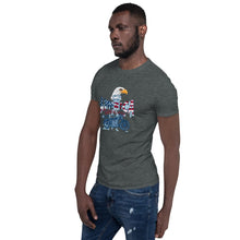 Load image into Gallery viewer, Men&#39;s Short Sleeve T-Shirt 3D Printed  Independence Eagle Cool Vintage Motorcycle Graphic Sleeve Tee
