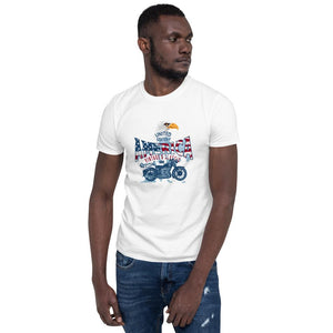 Men's Short Sleeve T-Shirt 3D Printed  Independence Eagle Cool Vintage Motorcycle Graphic Sleeve Tee