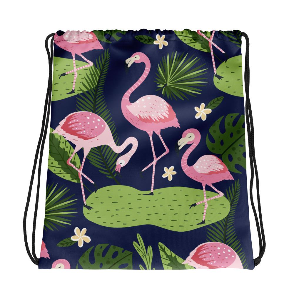 New Arrivals-Flamingo Patterns Drawstring bag Style V2