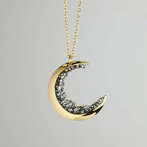 Celestial Crystal Moon Necklace