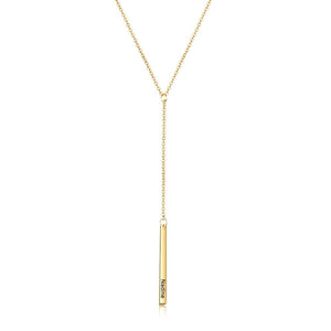 Custom Bar Necklaces Pendant Long Chain